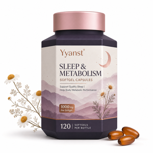 Cápsulas de Gel Suave para Dormir por la Noche y Apoyo Metabólico, 120 Unidades, Fórmula Botánica Natural para un Sueño de Calidad, Ayuda al Metabolismo, OEM/ODM - Product Image 1