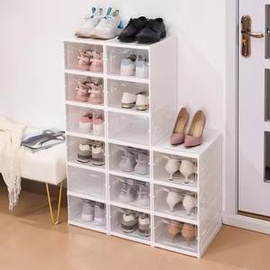 <span class=keywords><strong>Scarpiera</strong></span> pieghevole multistrato <span class=keywords><strong>trasparente</strong></span> e scatola portaoggetti senza installazione per porta di casa addensato manufatto portaoggetti - Product Image 4