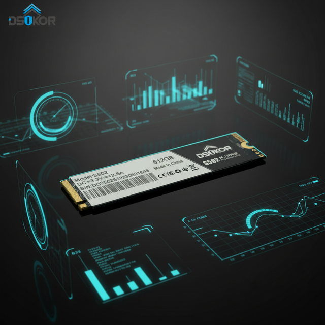 DSIKOR M.2 SATA3 SSD 2.5 Inch 128GB-4TB Internal Solid State Drive 3 Years Warranty 501-600MB/s Read/Write Speed Aluminum Alloy