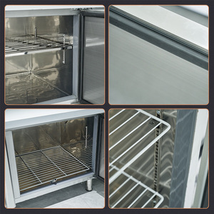 <span class=keywords><strong>Congélateur</strong></span> vertical mobile à <span class=keywords><strong>double</strong></span> température en acier inoxydable à 4 portes, classe énergétique A, adapté à la restauration - Product Image 3