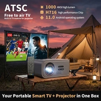 Projecteur de plafond portable Android TV HD 1080P Proyector 4K 1000ANSI WiFi Smart TV numérique Projecteur de signal officiel ATSC