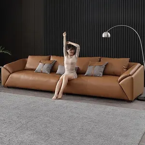 2023 Neues italienisches minimalist isches Wohnzimmer l Form Sofa Ecksofa High-End Designer Leders ofa Wohnzimmer Custom Möbel