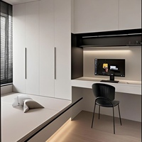 Cadre de lit tatami moderne en bois massif inclinable et personnalisable avec rangement pour mobilier de chambre