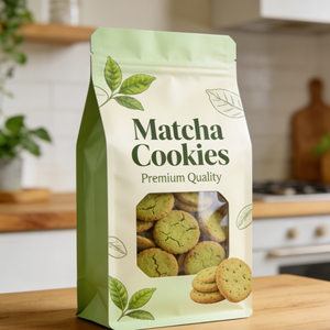 ถุงซิปล็อคแบบตั้งได้ พิมพ์โลโก้ได้ตามต้องการ ราคาประหยัด ถุงอลูมิเนียมพลาสติกแบบรีซีลได้ พร้อมเส้นฉีกสำหรับใส่คุกกี้และอาหาร - Product Image 2