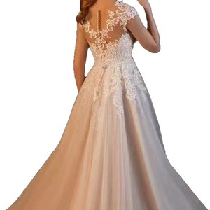 Wedding Dress High Waist Sweetheart Neckline Lace Simple A Line Bridal Gown For Wedding Beach Outdoor Activities - Product Image 5