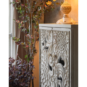 Buffets de cuisine en bois massif de qualité supérieure, style rétro blanc, pour salon - Product Image 4