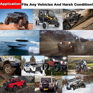 Ovovs trắng <span class=keywords><strong>LED</strong></span> Rock ánh sáng underglow <span class=keywords><strong>LED</strong></span> Rock ánh sáng <span class=keywords><strong>Kit</strong></span> không thấm nước IP68 cho xe tải pickups xe ô tô ATV UTV SUV Xe Máy thuyền - Product Image 5