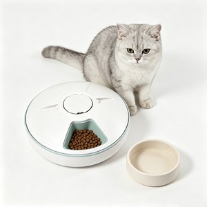 Multi-Pet Stainless Steel Feeder Distributore Automatico Anti-Slip Base Programmable Timer Indoor Automatic Pet Dispenser - Product Image 1
