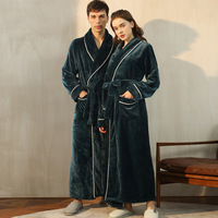 Peignoir long en polaire doux pour femmes, à capuche, long, chaud, pour se détendre, pour l'hiver, pour Noël