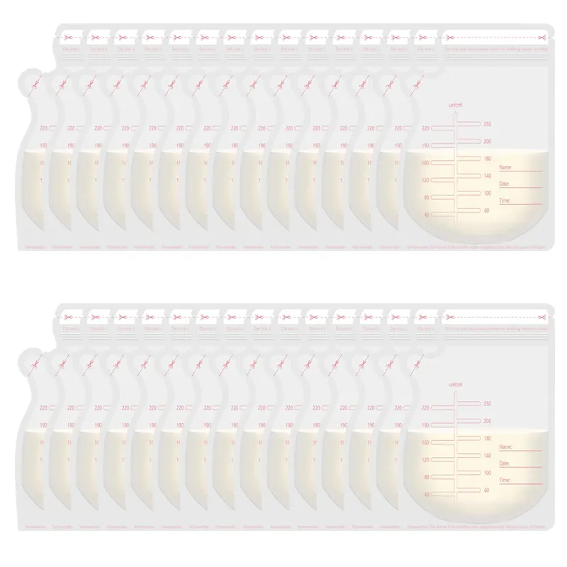 2023 Горячая распродажа! 30 шт. многоразовые силиконовые сумки для хранения грудного молока PET + PE 100 мл/150 мл/250 мл пластиковая чашка для хранения молока мешок