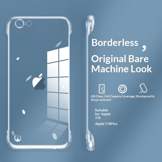 For 8 Plus Borderless High-Transparency Fully Transparent Ultra-Thin Anti-Fingerprint Breathable Hard Case Screen Case