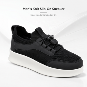 2026 Logo Personalizado Zapatos De <span class=keywords><strong>Hombre</strong></span> Zapatillas Flyknit Superposiciones Cuero <span class=keywords><strong>Cordones</strong></span> Toggle Slip On Plataforma Acolchada - Product Image 1