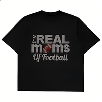 Transfert thermocollant personnalisé pour maman de footballeuse, motif en strass pour T-shirts
