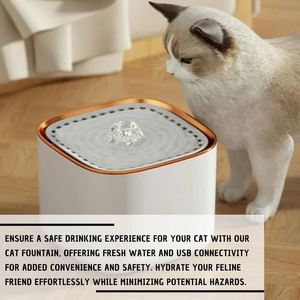 Bebedero Automático Inteligente para Mascotas 2024, 2.4L/80 Oz, de Acero Inoxidable, Diseño Redondeado y Elegante, para Perros y Gatos, Uso Interior/Exterior - Product Image 2
