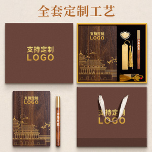 Juego de Cuadernos de Madera LX-20250630 con Encuadernación de Alambre, Diseño en Relieve, Bloc de Notas Personalizado para Oficina y Negocios, Papel Daolin de 80g - Product Image 3