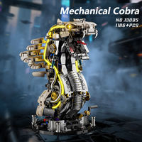 Ensemble de blocs de construction créatifs pour enfants, modèle de cobra mécanique en plastique ABS 13095, jouet éducatif, thème fantastique science-fiction