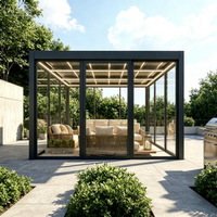 Pergola en aluminium robuste pour extérieur, anti-corrosion, design moderne, écologique, pour balcon, patio, jardin, cour, terrasse, personnalisable