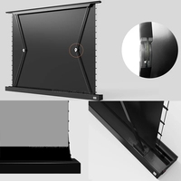 Pantalla de Proyección Motorizada Retráctil de Piso ALR de 72-150 Pulgadas, Pantalla Anti-luz para Proyector Láser UST 4K 3D