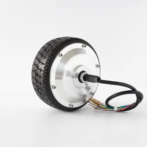 Gear Hub Motor dengan Encoder Brushless 6 Inci Roda Depan Roda Gigi Hub Motor untuk Skuter Listrik, Robot...