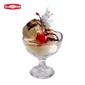 Hot Selling Durable Eco-Friendly <b>Plastic</b> PC Material Fruit Pudding Dishes Ice Cream Dessert Cups Clear - Product Image 2