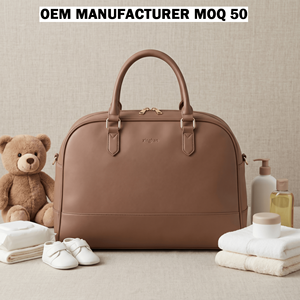 Borsa Maternità Personalizzata OEM, Set Borsa per Neonati in Ecopelle alla <span class=keywords><strong>Moda</strong></span>, Borsa Weekend per Ospedale per Mamme - Product Image 2