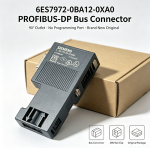 Connecteur de communication 6ES7972-0BA12-0XA0, prise Profibus DP, sortie de câble à 35 degrés pour réseau Fieldbus - Product Image 1
