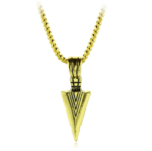 Collares de Cadena con Colgante de Flecha de Aleación Chapada en Oro de 18K, Estilo Punk y Moda Hip-Hop, para Hombres, Regalo de Aniversario o Fiesta - Product Image 6