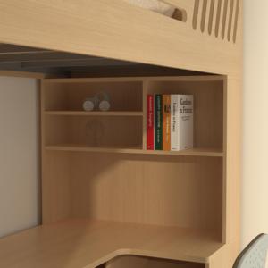 <span class=keywords><strong>Lit</strong></span> superposé en bois avec bureau durable, rangement, escaliers et étagères <span class=keywords><strong>pour</strong></span> garçons et filles, utilisé dans la chambre, l'appartement, le dortoir étudiant - Product Image 3