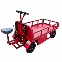 Carro Eléctrico de Plataforma Plana con Certificación CE para Uso en Almacenes y Obras de Construcción, Equipado con Barandillas, Personalizable, OEM, ODM