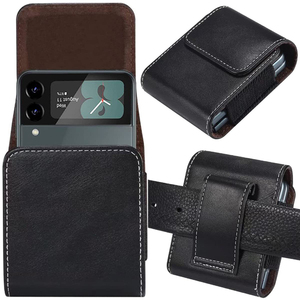 Riñonera de cuero móvil minimalista, monedero para teléfono móvil, billetera para <span class=keywords><strong>Motorola</strong></span> <span class=keywords><strong>RAZR</strong></span> Samsung <span class=keywords><strong>Z</strong></span> Flip 3 4 5 5G, riñonera para teléfono - Product Image 4