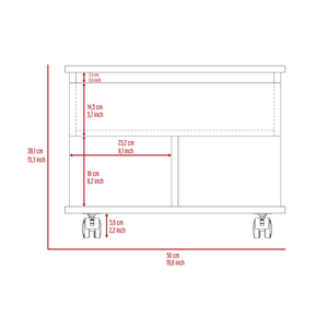 DB DEPOT Babel Lift Top Mesa de centro Un estante Ruedas negras para una fácil movilidad para sala de estar Muebles para el hogar - Product Image 4