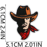 Vente en gros de bottes de patchs Western Chirsmas Iron on Hat Patchs brodés Western