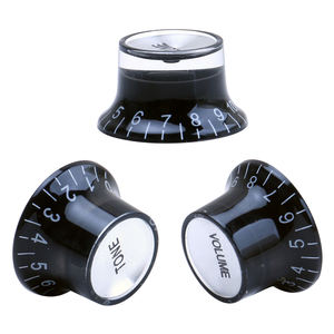 Gros noir réflecteur chapeau chapeau haut de forme guitare électrique boutons de contrôle de tonalité de Volume pour <span class=keywords><strong>Fender</strong></span> Tele guitare - Product Image 5