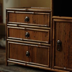 Armoire à thé en bambou Meilu, un chef-d'œuvre, boîte de rangement artisanale pour service à thé en bambou, abri à thé en bambou, indispensable pour la salle de thé. - Product Image 3