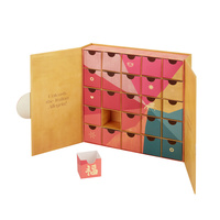Boîte-cadeau personnalisée pour le Nouvel An chinois, calendrier de l'avent, boîte rigide en forme de livre en papier pour chocolats et bonbons avec petites boîtes