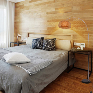 Lampadaire en bambou et <span class=keywords><strong>rotin</strong></span>, grand abat-jour unique en bambou, avec ampoule, hauteur réglable, éclairage <span class=keywords><strong>sur</strong></span> <span class=keywords><strong>pied</strong></span> pour la maison et l'hôtel - Product Image 6