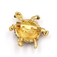 Nuevo Broche de Tortuga de Cristal, Pin de Solapa con Pedrería, Accesorio de Moda para Ropa