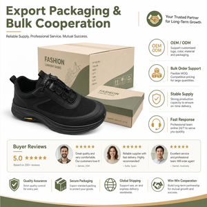 <span class=keywords><strong>Scarpe</strong></span> Casual da Uomo Nere in Maglia a Rete con Elastico e Lacci a Cerniera, <span class=keywords><strong>Suola</strong></span> Spessa Ammortizzata e Dettagli Gialli - Product Image 4
