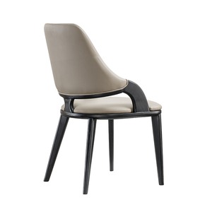 China Factory Modern Round Back Armrest White Leather Bentwood <b>Walnut</b> Wood KD Legs Living Room <b>Chairs</b> Furniture Supplier - Product Image 4