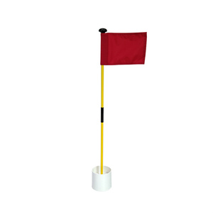 Drapeau de <span class=keywords><strong>golf</strong></span> portable en nylon 420D 6*8 pouces avec logo personnalisé et insert tubulaire pour entraînement en extérieur - Product Image 5