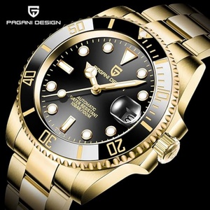 Pagani Design 1661 <b>Automatic</b> Watches for Men Fashion Luxury Gold Watch 8215 Mechanical Diver <b>Wristwatch</b> - Product Image 2
