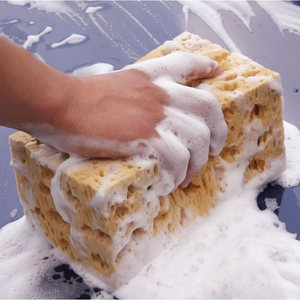 Car Wash <b>Sponge</b> Chunk 21x11x9cm Coffee Brown High Density For Car Kitchen <b>Bathroom</b> Cleaning - Product Image 1