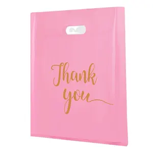Factory Price Goodie Party Favor Thank You Plastic Gift Merchandise Bags for Small Business Weddings Christmas Craft Show