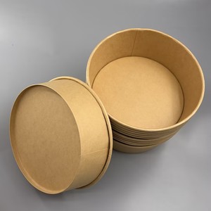 Bol en papier kraft imprimé sur mesure, à paroi simple, jetable, pour emporter, pour aliments chauds ou froids. - Product Image 3