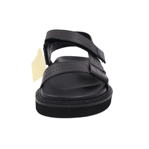 <span class=keywords><strong>Sandales</strong></span> décontractées noires en <span class=keywords><strong>cuir</strong></span> pour <span class=keywords><strong>hommes</strong></span>, modèle 2026, à enfiler, couleur personnalisable, respirantes, plates, avec semelle intérieure en caoutchouc, style California - Product Image 3