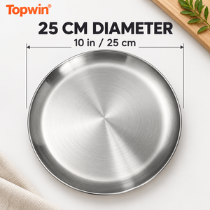Plateau de rangement en acier inoxydable doré, plateau rond en laiton doré luxueux, plateau à fruits, à gâteaux, à steak, à en-cas, vaisselle de cuisine en métal - Product Image 6