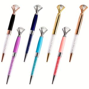 ปากกาลูกลื่นโลหะคริสตัลเพชรเม็ดใหญ่หลากสี พร้อมโลโก้ตามสั่ง - Product Image 1