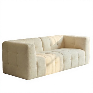 Sofá de Dos Plazas Minimalista Italiano de Lujo, Tapizado en Terciopelo, Sofá Cama sin Marco, Comprimido al Vacío, Muebles para Sala de Estar - Product Image 2