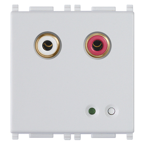Ingresso audio RCA 2M con connettore argentato per montaggio a parete - Product Image 1