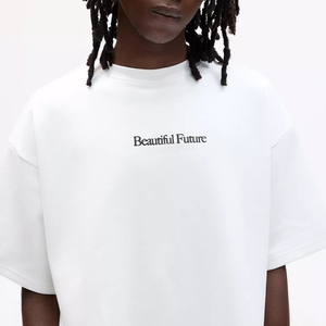 Elegante t-shirt <span class=keywords><strong>bianca</strong></span> da uomo con motivo "Beautiful Future" e sorprendente Design nero Daisy Back per lo stile di tutti i giorni - Product Image 3